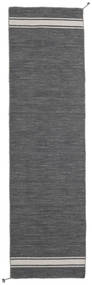 Ernst - Gris Foncé/Beige Clair Tapis 80X300 Moderne Tissé À La Main Tapis Couloir Gris Foncé (Laine, Inde)