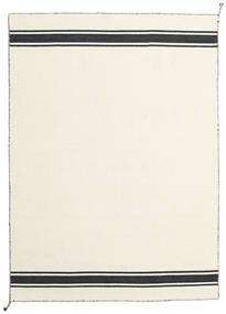 Ernst - Valkea/Musta Matto 140X200 Moderni Käsinkudottu Beige (Villa, Intia)