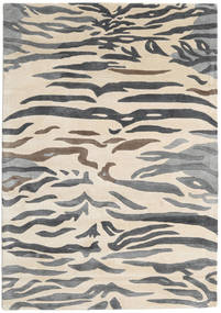 Love Tiger - Cinzento Tapete 160X230 Moderno Bege/Cinza Escuro/Cinzento Claro ( Índia)