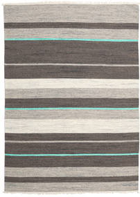 Kilim Moderno Tapete 171X241 Moderno Tecidos À Mão Cinzento Claro/Cinza Escuro (Lã, Índia)