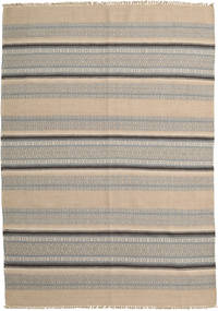 Kilim Modern Rug 160X226 Authentic
 Modern Handwoven Light Brown/Light Grey (Wool, India)
