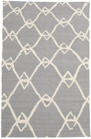 Kilim Modern Szőnyeg 152X240 Modern Kézi Szövésű Világosszürke/Bézs (Gyapjú, India)