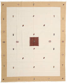 Kilim Modern Szőnyeg 245X305 Modern Kézi Szövésű Bézs/Sötét Bézs (Gyapjú, India)