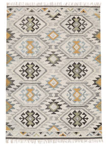 Mirzapur Tapijt 160X230 Echt Modern Handgeweven Beige/Donkerbeige (Wol, India)