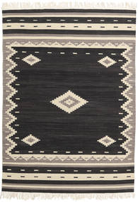 Tribal - Negru Covor 160X230 Modern Lucrate De Mână Negru/Bej (Lână, India)