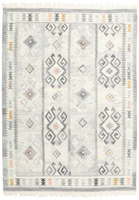 Mentra Tapis 140X200 Moderne Tissé À La Main Beige/Gris Clair (Laine, Inde)