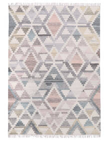 Mandali Tapis 140X200 Moderne Tissé À La Main Gris Clair/Beige (Laine, Inde)
