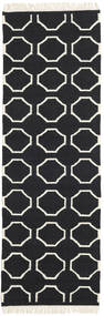 London - Black/Off White Rug 80X250 Authentic
 Modern Handwoven Hallway Runner
 Black/Beige (Wool, India)