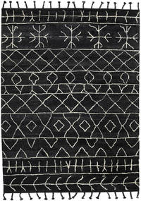 Moss Berber - Noir Tapis 275X370 Moderne Fait Main Noir Grand (Laine, Inde)