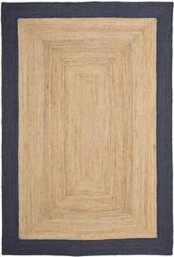 Frida Frame - Natural/Navy Tapete 200X300 Moderno Tecidos À Mão Castanho Claro/Porpora Escuro/Bege Escuro ( Índia)