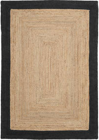 Frida Frame - Natural/Preto Tapete 160X230 Moderno Tecidos À Mão Bege Escuro/Preto/Castanho Claro ( Índia)