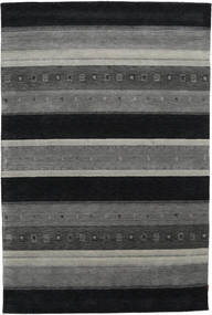 Gabbeh Indo Rug 204X305 Authentic
 Modern Handknotted Dark Grey/Black (Wool, India)