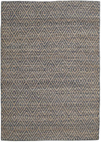 Jute Tapete 160X230 Moderno Tecidos À Mão Cinza Escuro/Castanho Claro ( Índia)