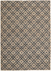 Jute Tapete 160X230 Moderno Tecidos À Mão Castanho Claro/Cinza Escuro ( Índia)