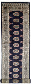 Pakistan Bokhara 3Ply Rug 78X340 Authentic
 Oriental Handknotted Hallway Runner
 Dark Purple/Light Grey (Wool, Pakistan)