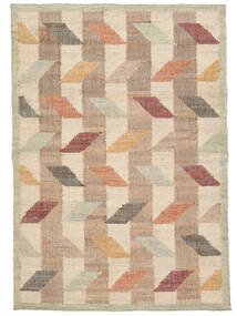 Flakes Tæppe 160X230 Ægte Moderne Håndvævet Beige/Lysegrå ( Indien)