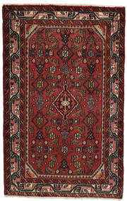 Hamadan Rug 82X130 Authentic
 Oriental Handknotted Dark Red (Wool, Persia/Iran)