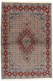 Moud Tapete 98X149 Oriental Feito A Mão Castanho Escuro/Castanho (Lã/Seda, Pérsia/Irão)