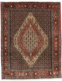 Senneh Rug 124X157 Authentic Oriental Handknotted Dark Red/Black (Wool, Persia/Iran)