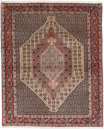 Senneh Rug 125X153 Authentic
 Oriental Handknotted Light Brown/Dark Brown (Wool, Persia/Iran)