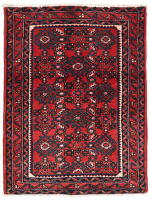 Hosseinabad Tapete 66X86 Oriental Feito A Mão Cinza Escuro/Vermelho (Lã, Pérsia/Irão)