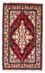 Asadabad Tappeto 55X92 Orientale Fatto A Mano Rosso Scuro/Beige (Lana, Persia/Iran)
