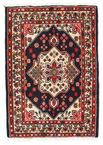 Asadabad Tappeto 63X90 Orientale Fatto A Mano Nero/Rosso Scuro (Lana, Persia/Iran)