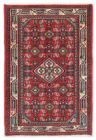 Asadabad Tapete 61X92 Oriental Feito A Mão Preto/Vermelho (Lã, Pérsia/Irão)