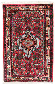 Asadabad Tapete 62X95 Oriental Feito A Mão Verde Escuro/Vermelho (Lã, Pérsia/Irão)