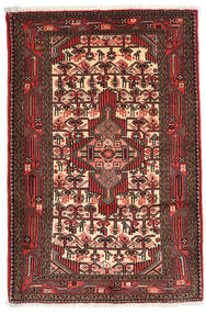 Asadabad Tapete 83X127 Oriental Feito A Mão Vermelho Escuro/Castanho Escuro (Lã, Pérsia/Irão)