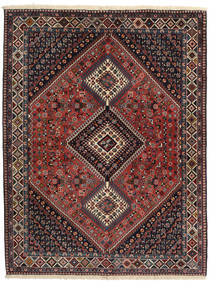 Yalameh Rug 153X201 Authentic
 Oriental Handknotted Black/Dark Red (Wool, Persia/Iran)