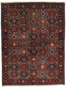 Yalameh Rug 153X201 Authentic
 Oriental Handknotted Black/Dark Red (Wool, Persia/Iran)