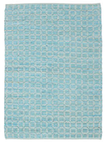 Elna - Bright_Blue Rug 140X200 Authentic
 Modern Handwoven Light Blue/Turquoise Blue (Cotton, India)