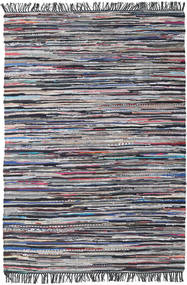 Cottolina - Czarny/Multi Dywan 140X200 Nowoczesny Tkany Ręcznie Ciemnoszary/Jasnoszary (Bawełna, Indie)