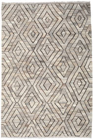 Kilim Ariana Tapete 206X309 Moderno Tecidos À Mão Cinzento Claro/Castanho Claro (Lã, Afeganistão)