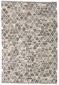 Kilim Ariana Rug 204X302 Authentic
 Modern Handwoven Light Grey/Beige (Wool, Afghanistan)