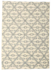 Kelim Moderni Matto 209X293 Moderni Käsinkudottu Beige/Vaaleanharmaa (Villa, Afganistan)