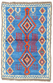 Barchi/Moroccan Berber - Afganistan Rug 88X133 Authentic
 Modern Handknotted Blue/Beige (Wool, Afghanistan)