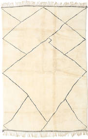Berber Moroccan - Beni Ourain Rug 203X305 Authentic
 Modern Handknotted Beige/Yellow (Wool, Morocco)