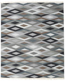 Zimba - Grey Rug 250X300 Authentic
 Modern Handwoven Light Grey/Dark Green Large (Wool, India)