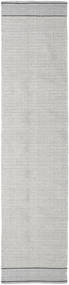 Norma - Μαύρα Χαλι 80X250 Σύγχρονα Χειροποίητη Ύφανση Χαλι Διαδρομοσ Ανοιχτό Γκρι (Βαμβάκι, Ινδικά)