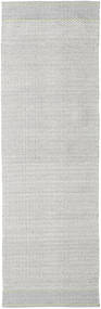 Norma - Λαδί Χαλι 80X250 Σύγχρονα Χειροποίητη Ύφανση Χαλι Διαδρομοσ Ανοιχτό Γκρι/Λευκό/Κρεμ (Βαμβάκι, Ινδικά)