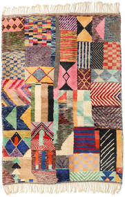 Berber Moroccan - Mid Atlas Rug 158X224 Authentic
 Modern Handknotted Dark Beige/Purple (Wool, Morocco)