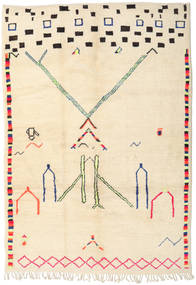 Berber Moroccan - Mid Atlas Rug 196X280 Authentic
 Modern Handknotted Beige/Yellow (Wool, Morocco)