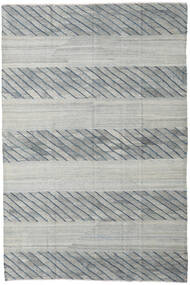 Kelim Ariana Matto 197X297 Moderni Käsinkudottu Vaaleanharmaa/Siniturkoosi (Villa, Afganistan)