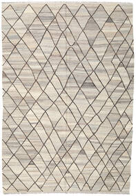 Kelim Ariana Matto 204X297 Moderni Käsinkudottu Vaaleanharmaa/Beige (Villa, Afganistan)