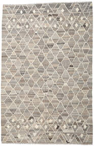 Kelim Ariana Matto 208X318 Moderni Käsinkudottu Vaaleanharmaa/Beige (Villa, Afganistan)