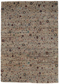 Gabbeh Loribaft Matto 138X200 Moderni Käsinsolmittu Vaaleanharmaa/Tummanharmaa (Villa, Intia)