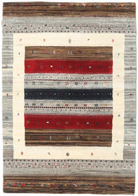 Gabbeh Loribaft Matto 132X197 Moderni Käsinsolmittu Vaaleanharmaa/Tummanruskea (Villa, Intia)