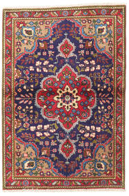Tabriz Rug 100X145 Authentic Oriental Handknotted Dark Red/Dark Purple (Wool, Persia/Iran)